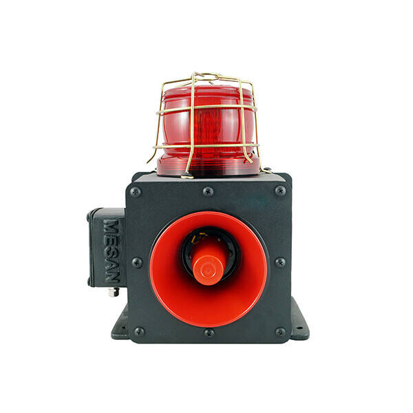 MESAN Endüstriyel Işıklı Siren 43 Ses Kontaktlı Alüminyum Gövde MS 1333.1.110-220VAC - 1