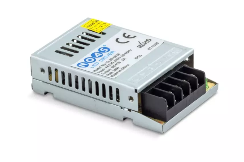 Noas 12 Volt 3 Amper Slim Şerit Led Trafosu YL20-0036 - 1