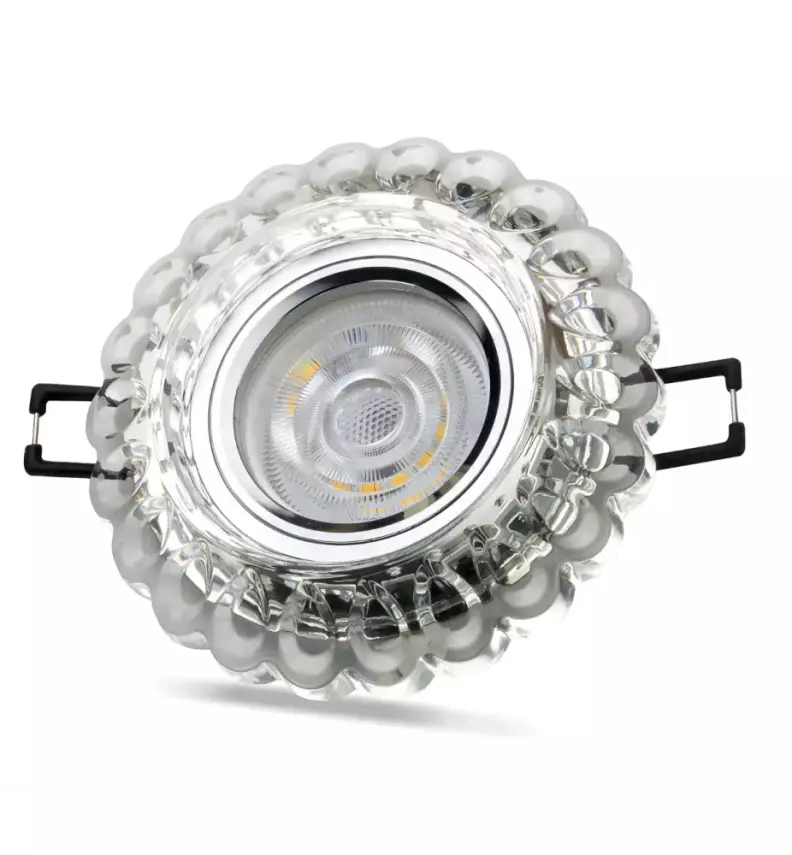 Noas Geras 3W 4000K Natural Beyaz Led Çerçeveli Dekoratif Kristal Cam Boş Kasa YL65 1667 - 1