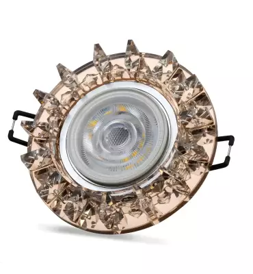 Noas Podos 3W 4000K Natural Beyaz Led Çerçeveli Dekoratif Kristal Cam Boş Kasa YL65 1687