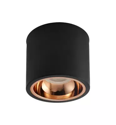 Noas Roma Siyah - Rose Dekoratif Sıva Üstü Boş Kasa Yuvarlak YL60-9145